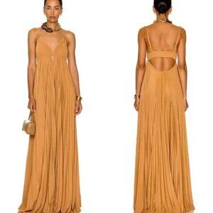 ALC Arianna Dress. Cutout Pleated Maxi Dress